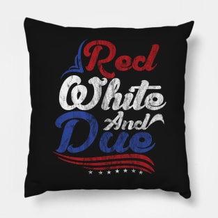 Red White and Due Pillow