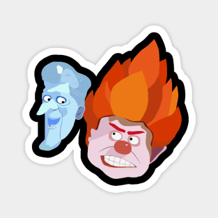 Mr. Heat and Mr. Freeze Magnet