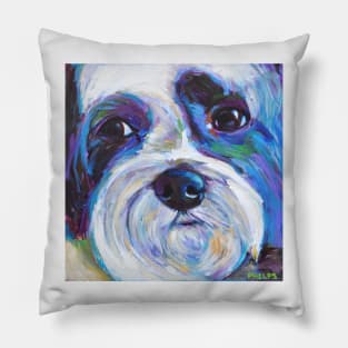 Cute Shih Tzu Portrait Pillow