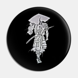 samurai art drawing handmade Pin