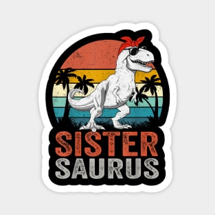 Sistersaurus T Rex Dinosaur Sister Saurus Family Matching Magnet