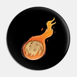 'Flaming Meteor Comet Space' Cool Meteors Gift Pin