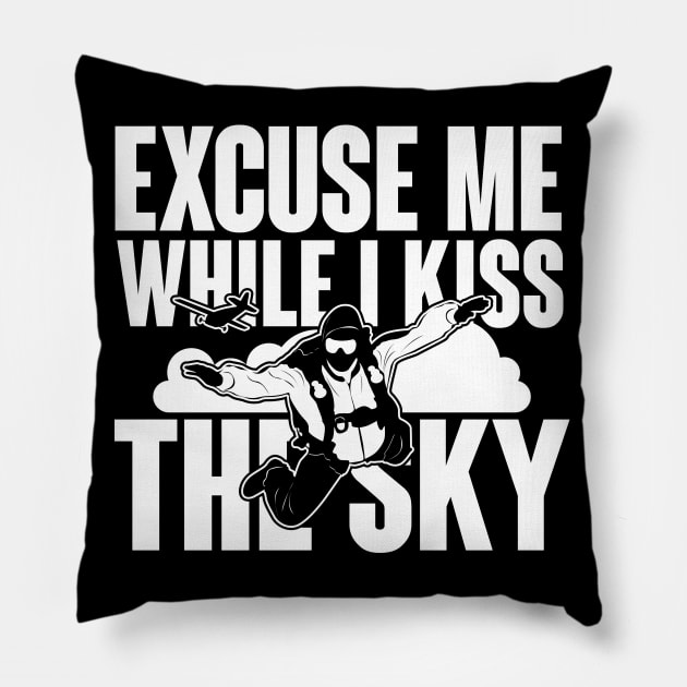 Excuse me while I kiss the sky (black) Pillow by nektarinchen