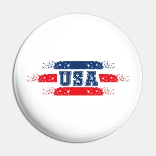 USA unique creative icon with US flag Pin