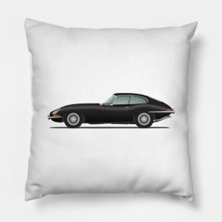 Jaguar E Type Fixed Head Coupe Black Pillow