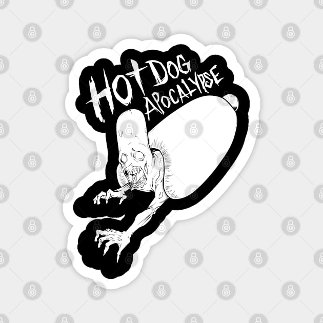 Hot Dog Apocalypse (Dark) Magnet by ChurchOfRobot