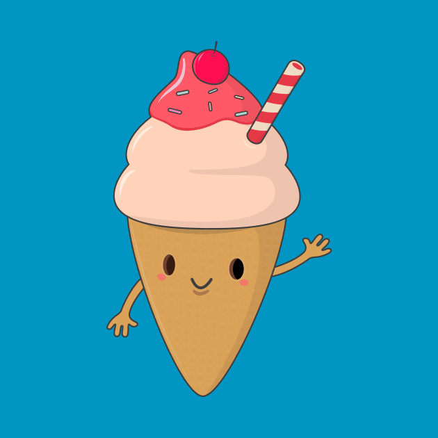 Kawaii Ice Cream T-Shirt by happinessinatee