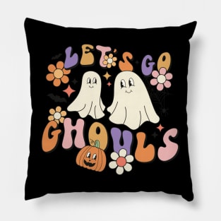 Let's Go Ghouls Funny Ghouls Hippie Pillow