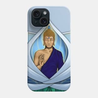 Buddha inside blue Lotus Flower Phone Case