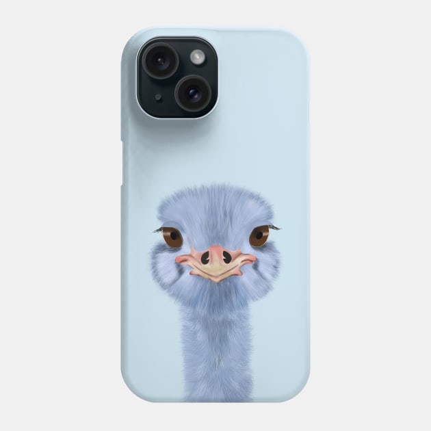 Ostrich head Phone Case by GreenZebraArt