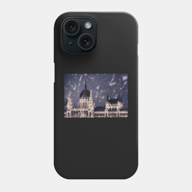 Budapest in the Rain Phone Case by BethsdaleArt