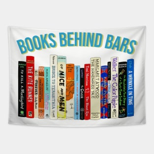 Books Behind Bars | Banned Books | Banned Books Unisex Tees | Reading Shirt | Librarian Shirt Tapestry