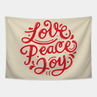 Love Peace Joy Tapestry