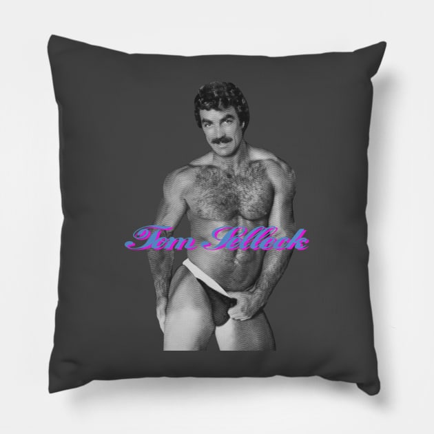 90s Tom Selleck Pillow by Liar Manifesto