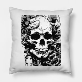 gothic ornamental skull Pillow