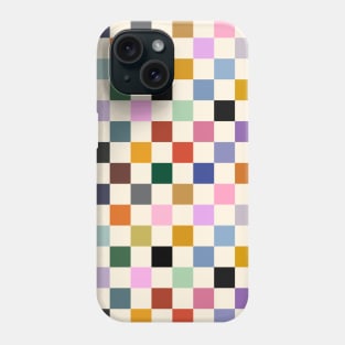 Multi Colour Checkerboard Squares Phone Case