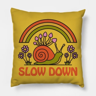 Snail and Flower Pillow