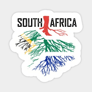 South Africa Roots South African Flag Gift Magnet