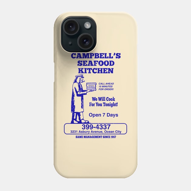 Campbell's Seafood Kitchen - Blue Print Phone Case by mcillustrator