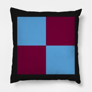 Aston Villa Claret and Blue Checkered Fan Flag Pillow