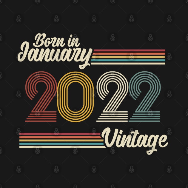 Vintage Born in January 2022 by Jokowow