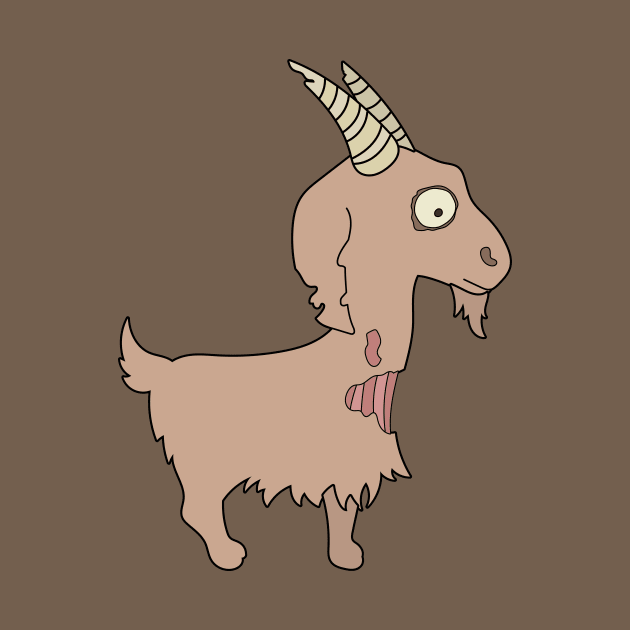 Zombie Goat Cartoon // Funny Halloween Zombie by SLAG_Creative