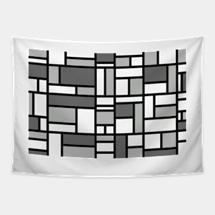 Abstract mosaic pattern grid with grey colours Tapestry