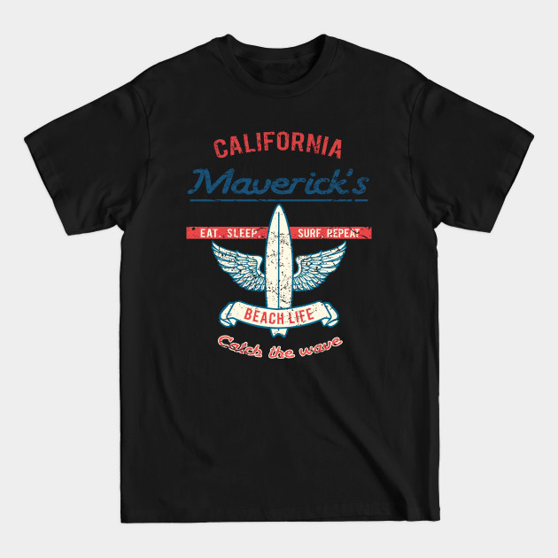 California Maverick's surfboard - California Mavericks Beach Surfboard - T-Shirt