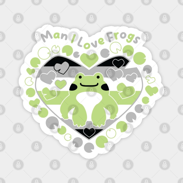 Man I Love Frogs [agender] Magnet by deadbeatprince typography