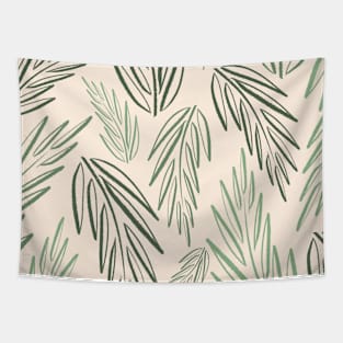 green leaves pattern Tapestry