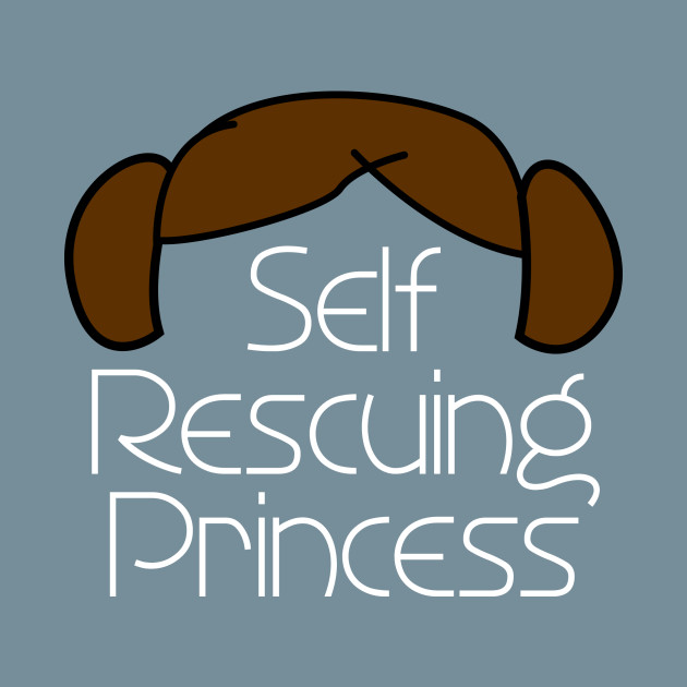 Disover Self Rescuing Princess of Alderaan - White Text - Princess - T-Shirt