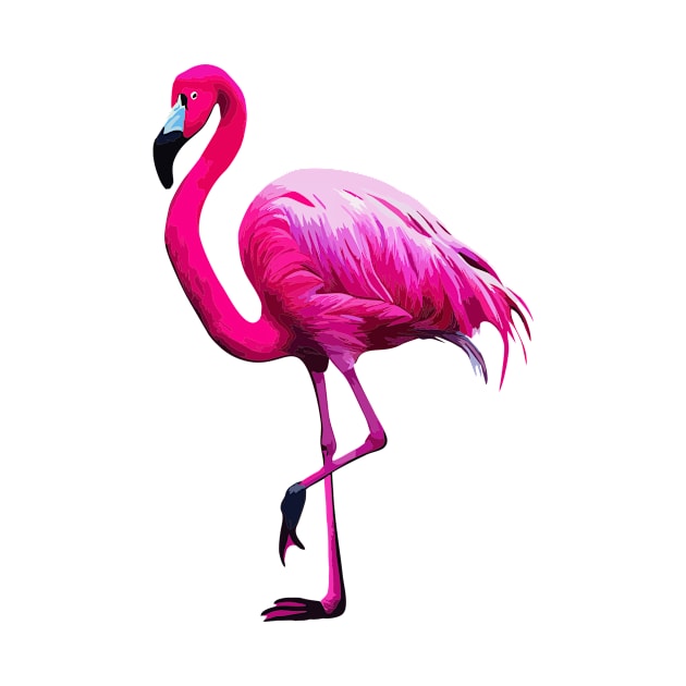 Pink Flamingo by Geminiartstudio