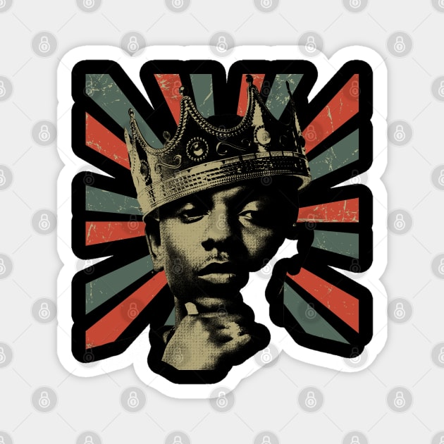 Kendrick lamar || Vintage Art Design || Don King crown Magnet by Setipixel