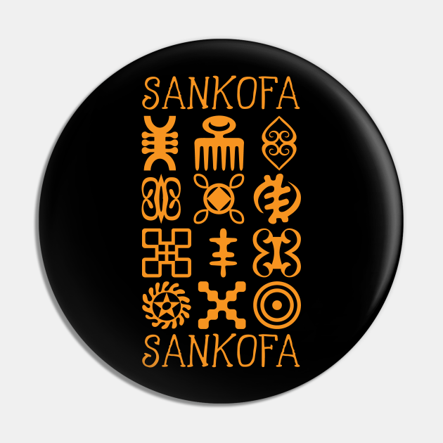 African Sankofa Adinkra Symbols Ghana Black Pride Black History Black History Month Pin 