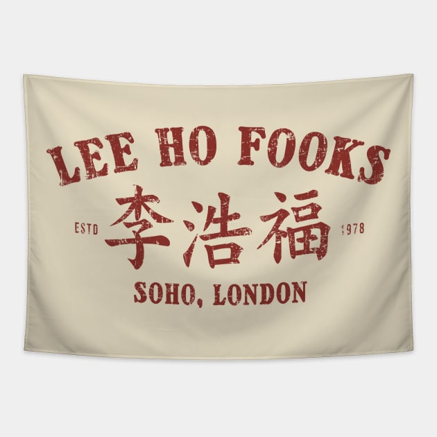 Lee Ho Fooks Resto Vintage Tapestry by sanantaretro