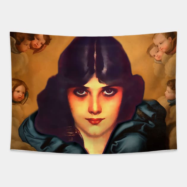 Girl among angels Tapestry by Marccelus