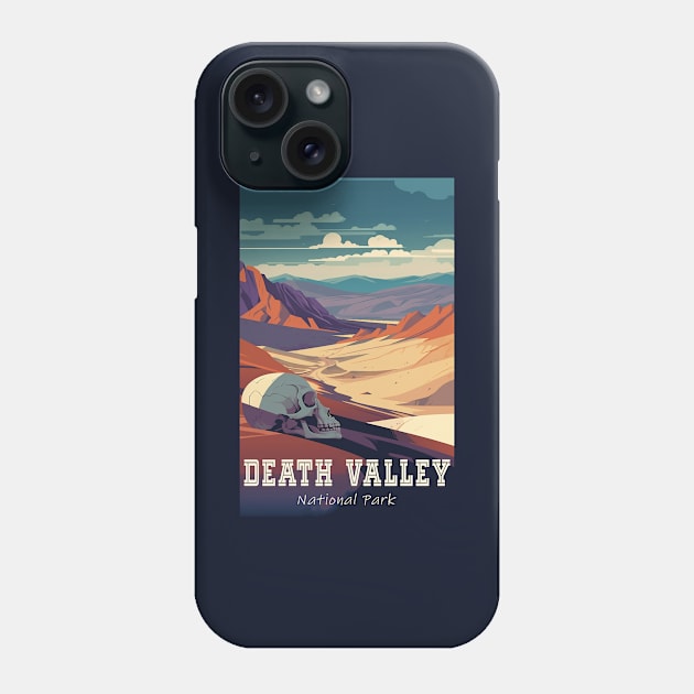 Death Valley National Park Vintage Travel  Poster Phone Case by GreenMary Design