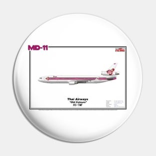 McDonnell Douglas MD-11 - Thai Airways "Old Colours" (Art Print) Pin