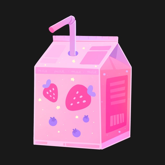 Strawberry and Blueberry Milk! by silly cattos