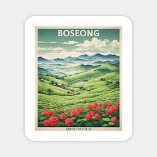 Boseong Green Tea Fields South Korea Travel Tourism Retro Vintage Magnet
