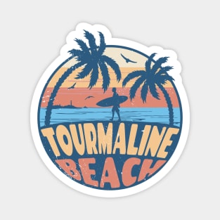 Vintage Surfing Tourmaline Beach, California // Retro Summer Vibes // Grunge Surfer Sunset Magnet