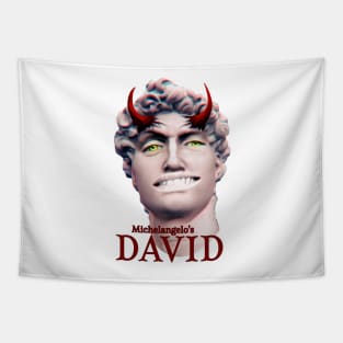 Devil David Statue by Michelangelo Tapestry