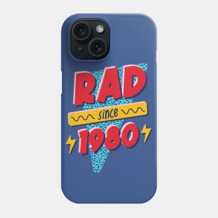 Rad Since 1980 // Retro Memphis Style 90s Nostalgia Phone Case