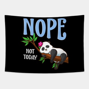 Cute & Funny Nope Not Today Lazy Napping Panda Tapestry