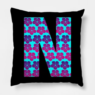 Letter N from Roses Pillow