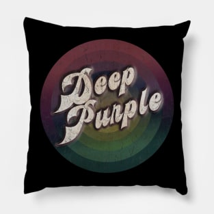 retro vintage circle Deep Purple Pillow