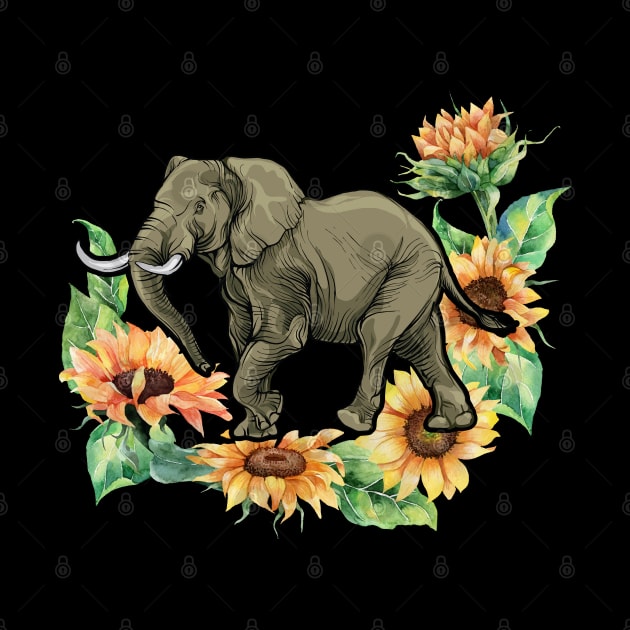 Sunflower Elephant Gift by TabbyDesigns