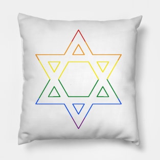 Pride Star of David Pillow