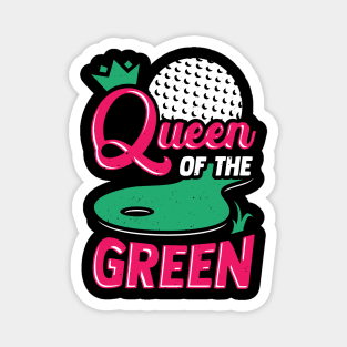 Queen Of The Green Golfing Girl Gift Magnet