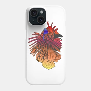 Orange and Pink Surfer Gradient Zebrafish Phone Case